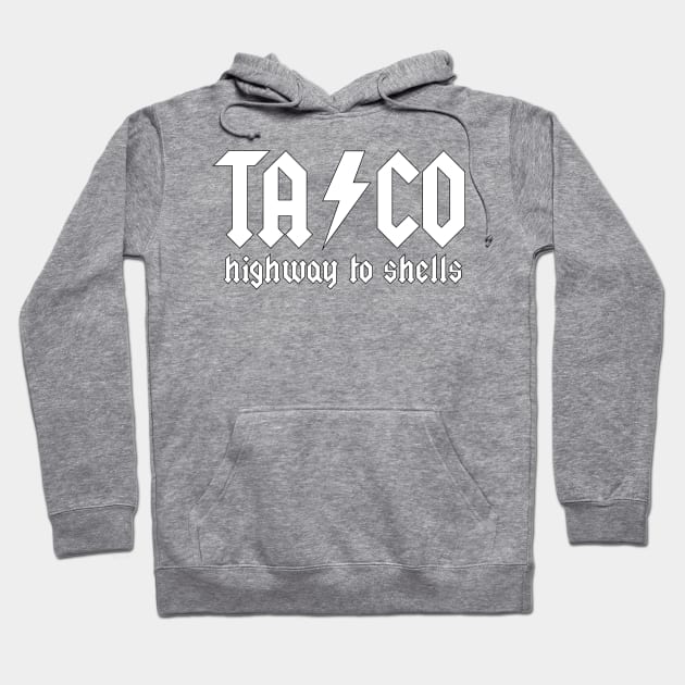 TACO - AC/DC Design Hoodie by mymainmandeebo